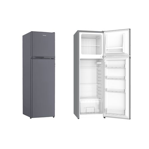 Hisense RB341 341L Double Door Refrigerator with Water Dispenser, Stainless Steel