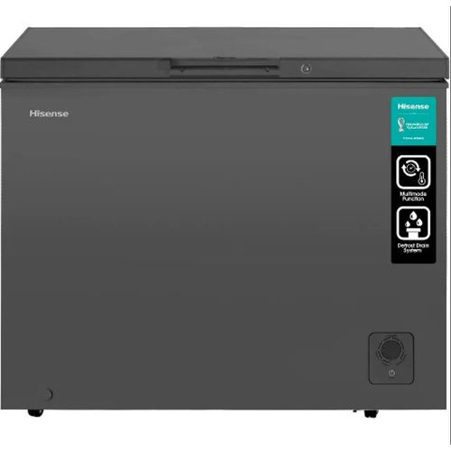 Hisense FC260SH 198L Chest Freezer - Silver, Energy-Efficient Deep Freezer with Fast Freeze and Fridge Guard