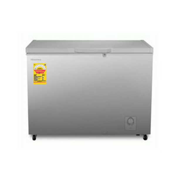 Hisense FC310SH 310L Chest Freezer - Silver, Energy-Efficient Deep Freezer with Fast Freeze and Fridge Guard
